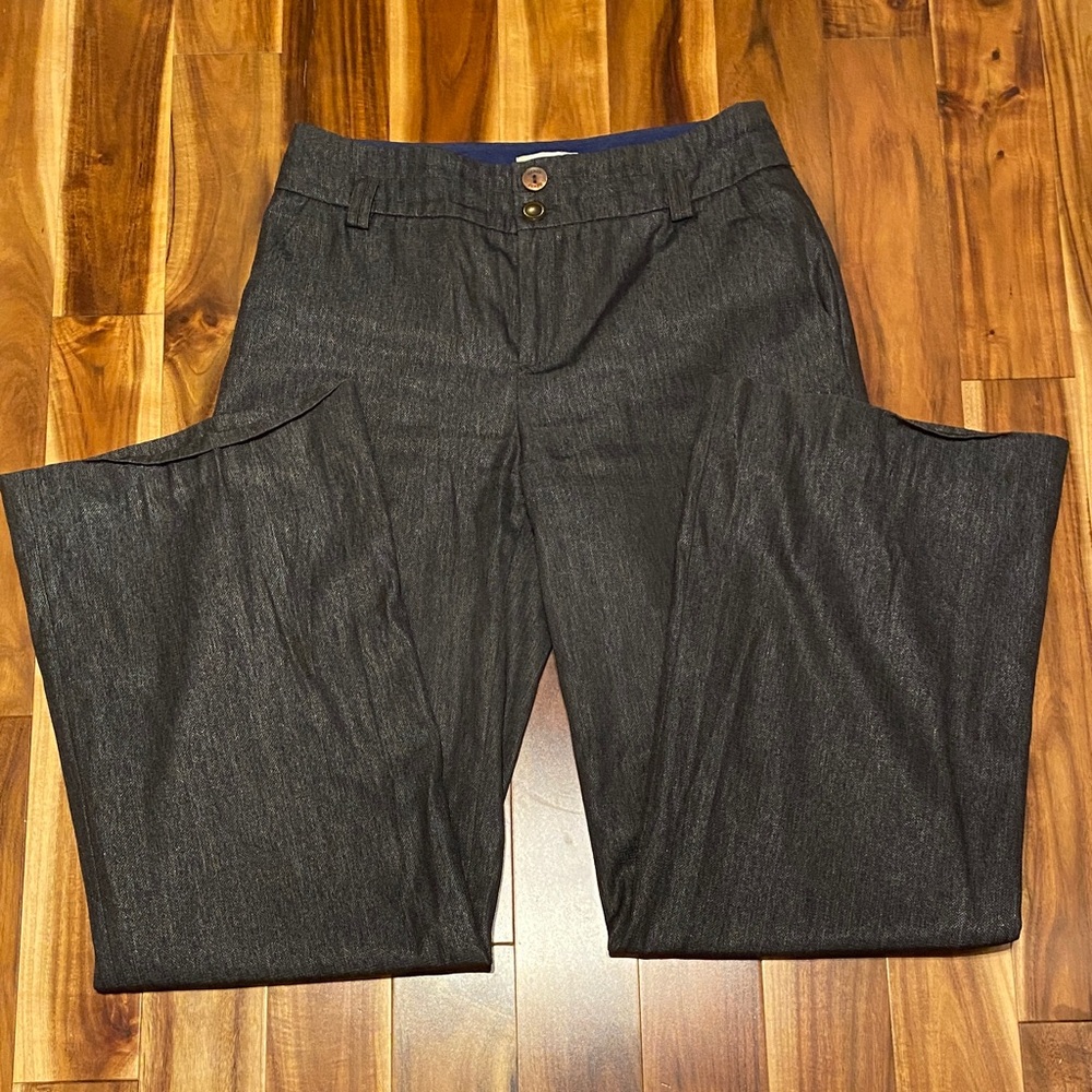 Anthropology Elevenses Women’s Size 8 Charcoal Wide Leg Dress Pants